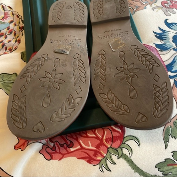 Brighton Women's Red Slide Sandals with Silver Accent - Picture 3 of 3